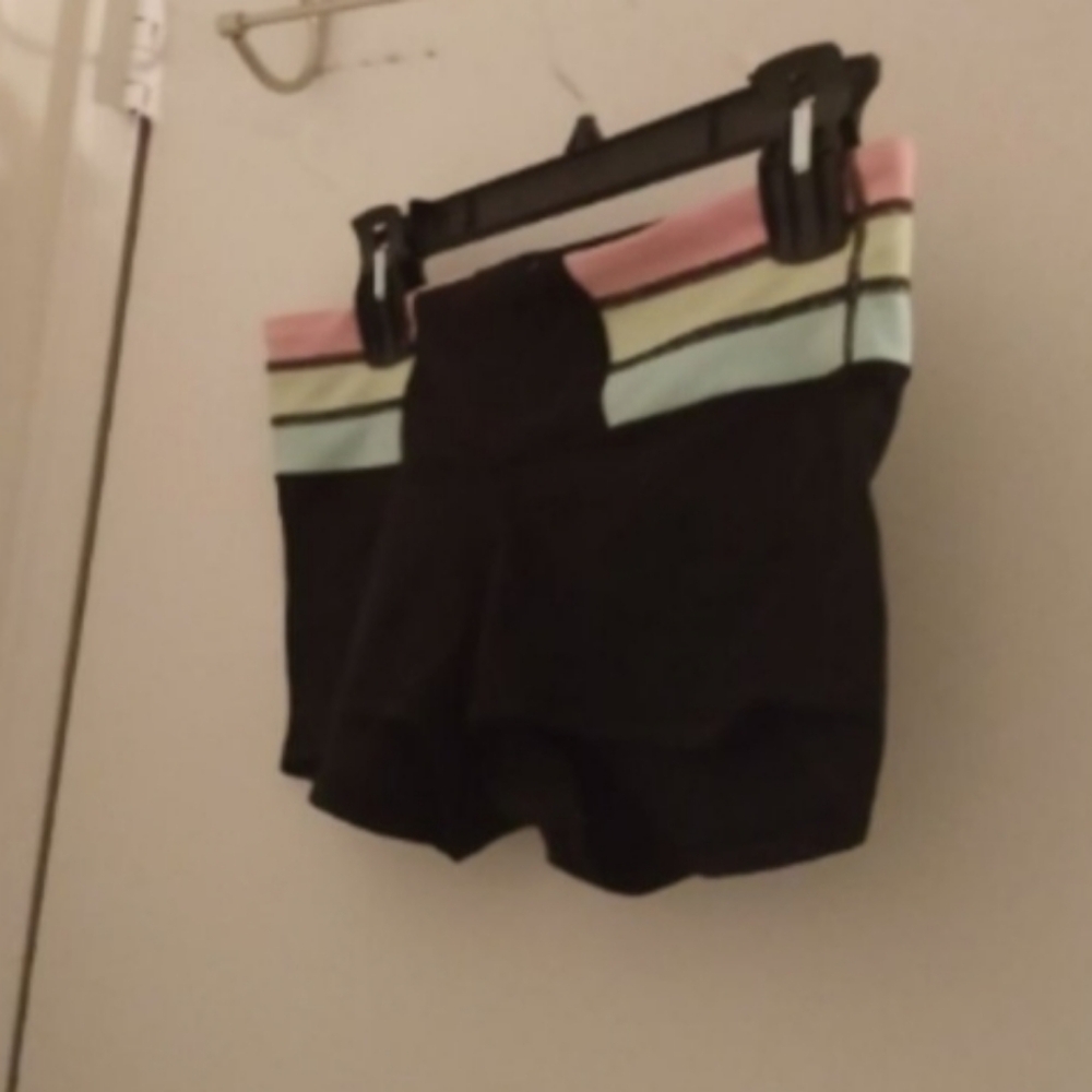 Lululemon Athletica Reversible Colorblock Waistband Compression Athletic Shorts
